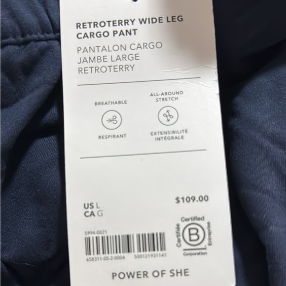 Athleta Retroterry Wide Leg Cargo Pant // Navy - Picture 10 of 14